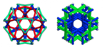 This figure shows to example of architected truss lattices